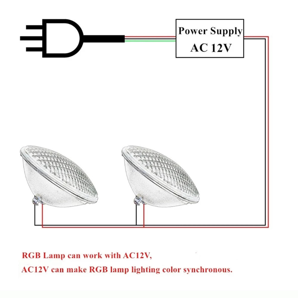 Pool headlights 18W 36W 54W par56 led 12Vac RGB focos led para piscinas warm white cold white