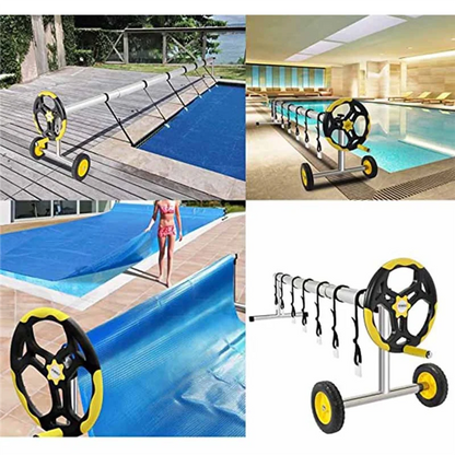 AA89-Pool Ruler Solar Cover Reel Attachment Kit Pool Cover Tightening Straps For Inground Swimming Pools