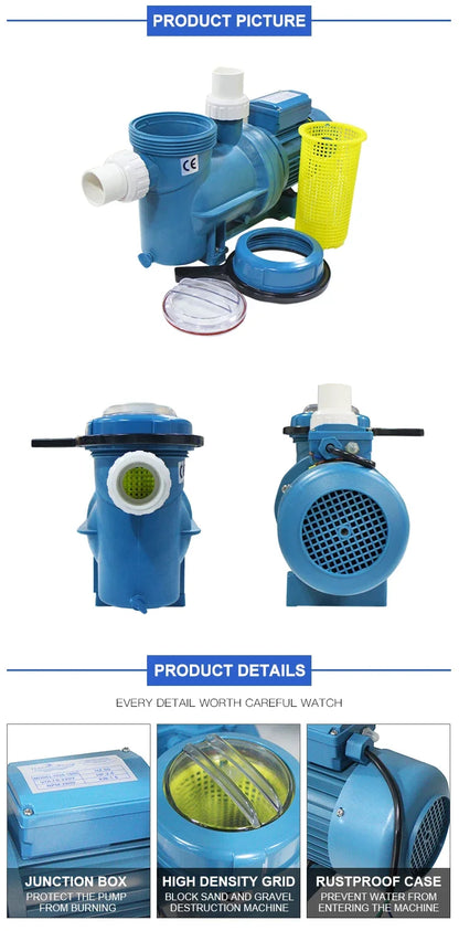 Swimming Pool PumpProfessional Wholesale Commercial Electric 800W Swimming Pool Pump