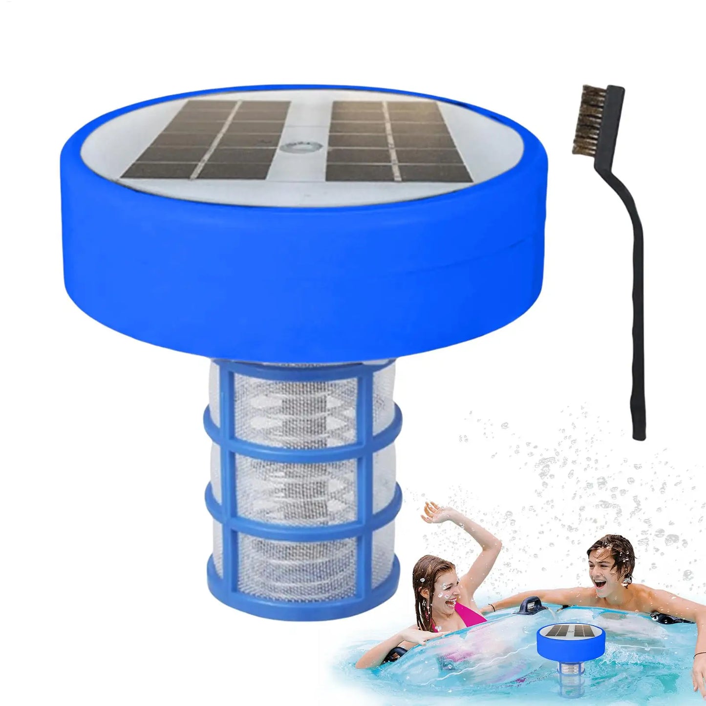 Solar Pool Ionizer Copper Pool Ionizer Floating Pool Ionizer Water Cleaner Water Purifier With Multi-Color LED Lights For Pool