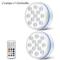Updated Submersible 13LED Underwater Light with Remote Control Underwater Pool Light IP68 Bright Lamp RGB for Pond/Pool/Aquarium