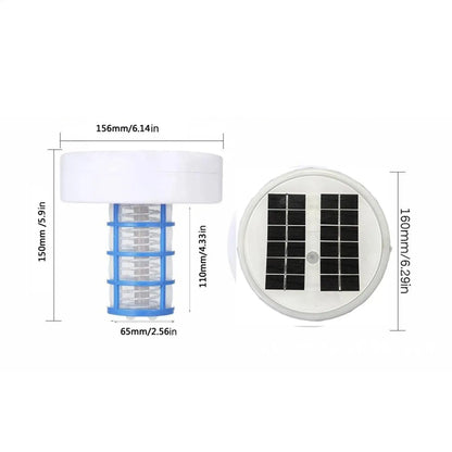 Solar Pool Ionizer Copper Pool Ionizer Floating Pool Ionizer Water Cleaner Water Purifier With Multi-Color LED Lights For Pool