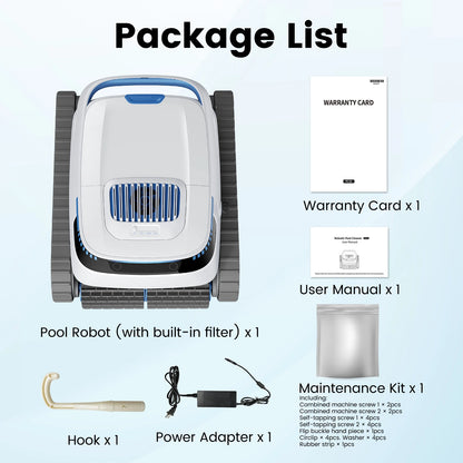 Wireless Pool Cleaner Wall Climbing Pool Vacuum Cleaner Battery Intelligent Navigation Pool Robot Floor and Wall Waterline