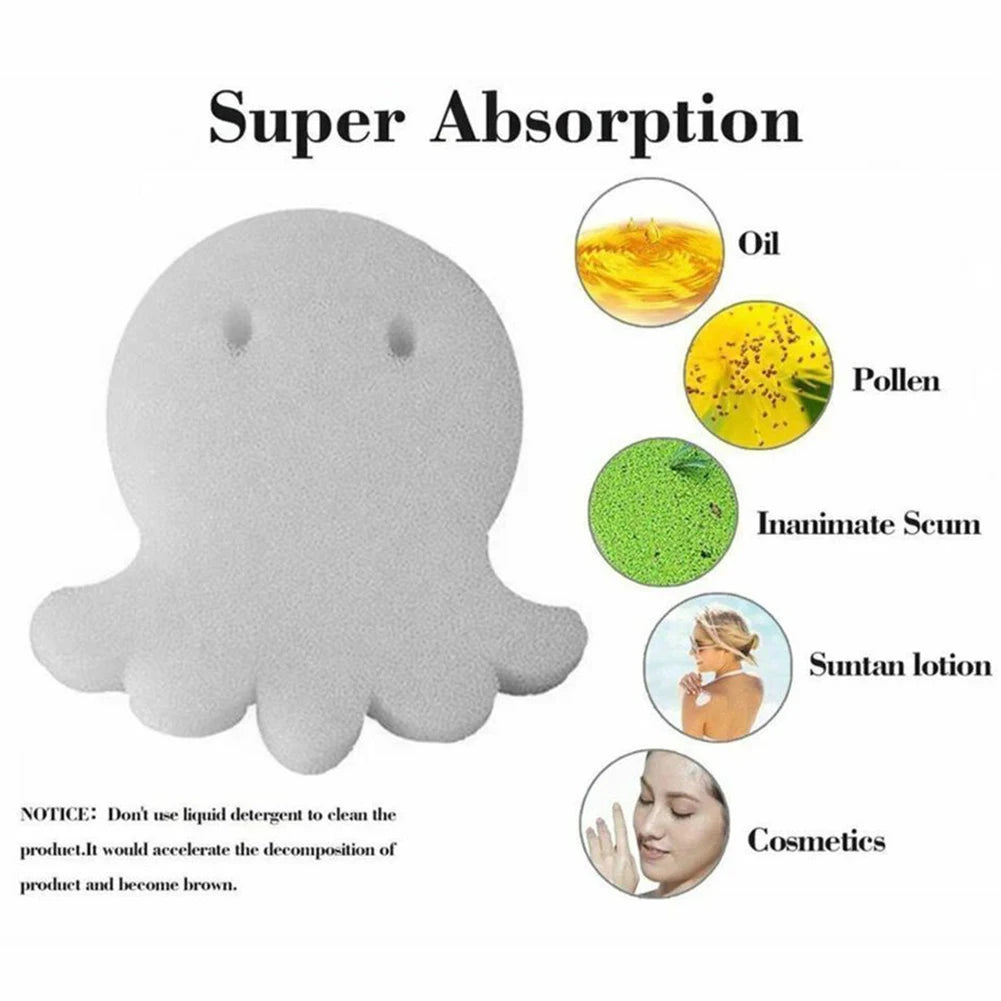60~6pcs Swimming Pool Octopus Oil Absorbing Filter Sponge Hot Tub Aquarium Fish Tank Pond Foam Cleaning Tool Sponge 6pcs/set
