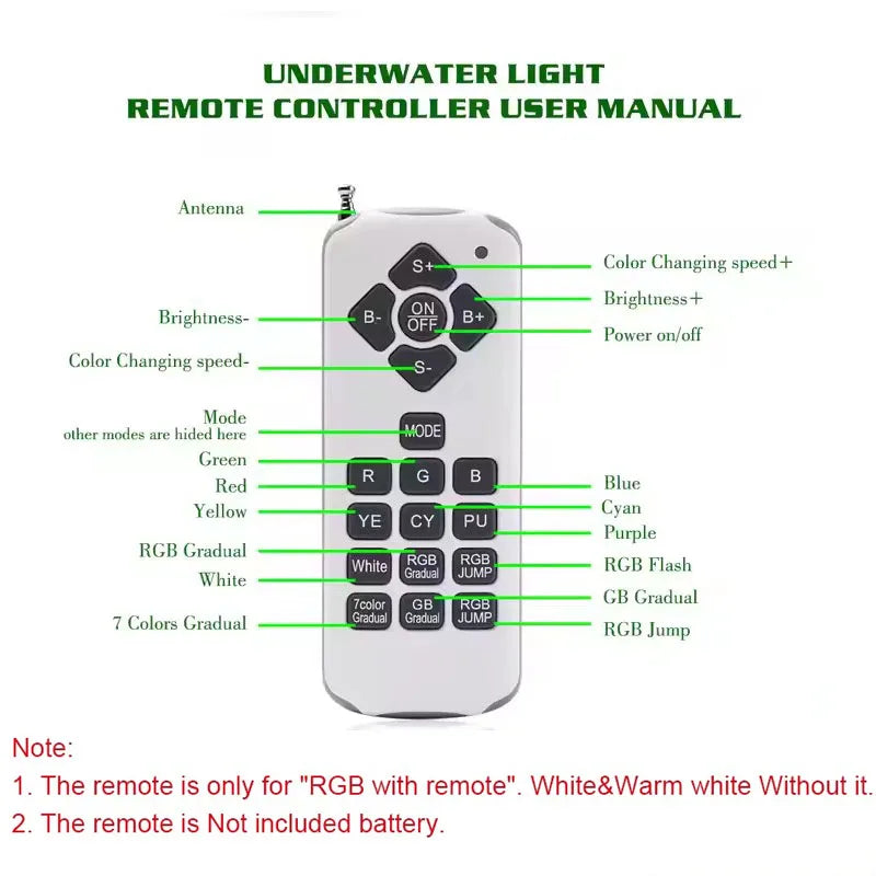 Pool headlights 18W 36W 54W par56 led 12Vac RGB focos led para piscinas warm white cold white