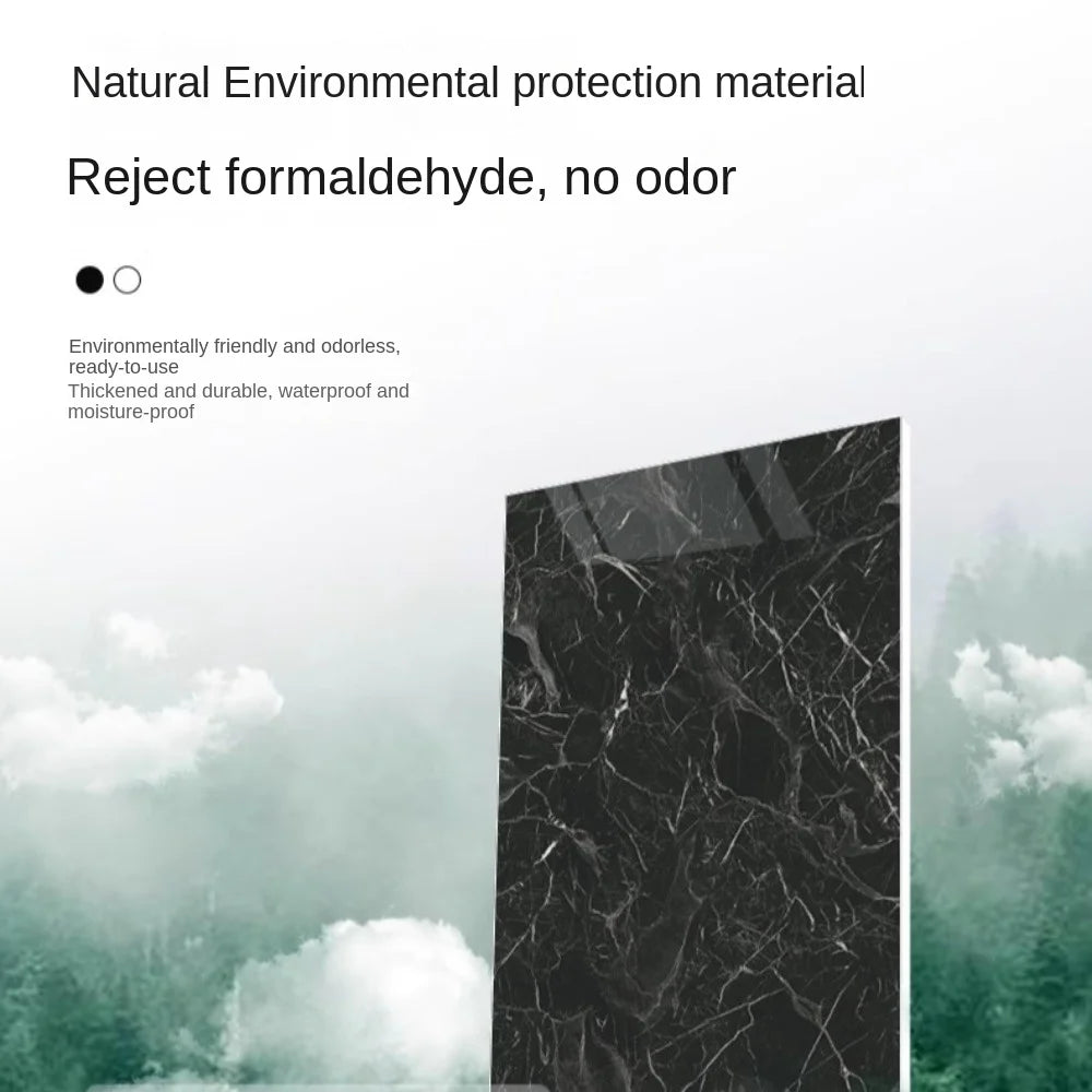 10Pcs Self-adhesive Marble Tiles Sticker Waterproof 30cmx60cm Tiles Floor Stickers PVC Tile  Kitchen Bathroom Wall Sticker