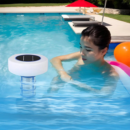 Solar Pool Ionizer Copper Pool Ionizer Floating Pool Ionizer Water Cleaner Water Purifier With Multi-Color LED Lights For Pool