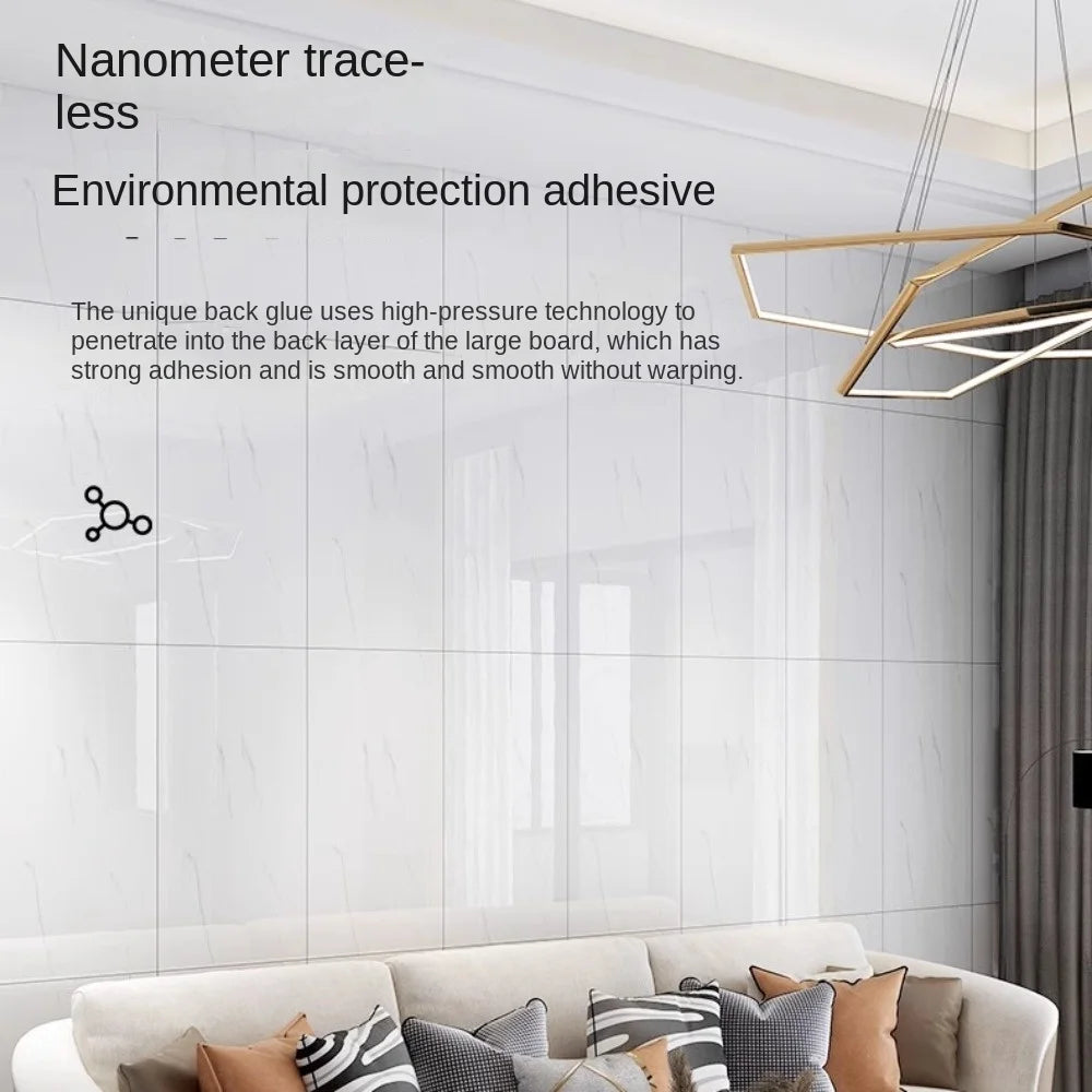 10Pcs Self-adhesive Marble Tiles Sticker Waterproof 30cmx60cm Tiles Floor Stickers PVC Tile  Kitchen Bathroom Wall Sticker