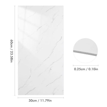 10Pcs Self-adhesive Marble Tiles Sticker Waterproof 30cmx60cm Tiles Floor Stickers PVC Tile  Kitchen Bathroom Wall Sticker