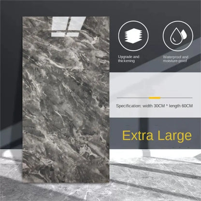 10Pcs Self-adhesive Marble Tiles Sticker Waterproof 30cmx60cm Tiles Floor Stickers PVC Tile  Kitchen Bathroom Wall Sticker