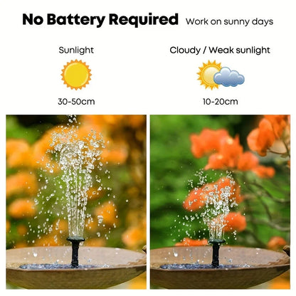 1pc Solar Fountain Outdoor Pool Solar Fountain Pump Essential In Summer Suitable For Ponds Swimming Pools Gardens
