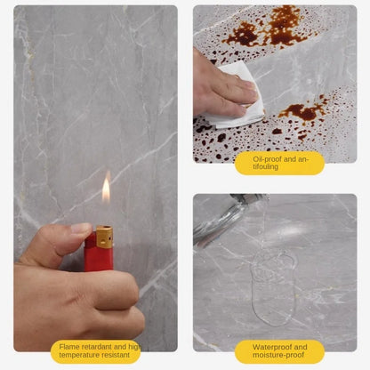 10Pcs Self-adhesive Marble Tiles Sticker Waterproof 30cmx60cm Tiles Floor Stickers PVC Tile  Kitchen Bathroom Wall Sticker